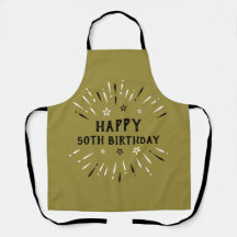 Joyeux 50e anniversaire feux d'artifice Gold Black