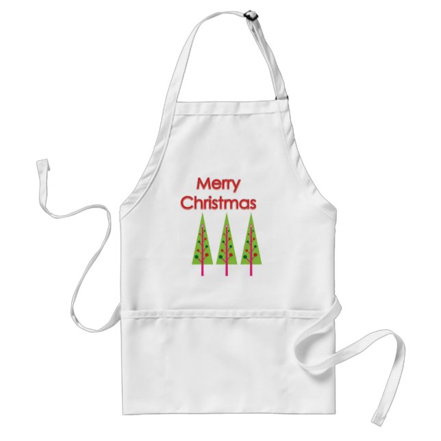 Tablier Joyeux arbres de Noël (Devant)