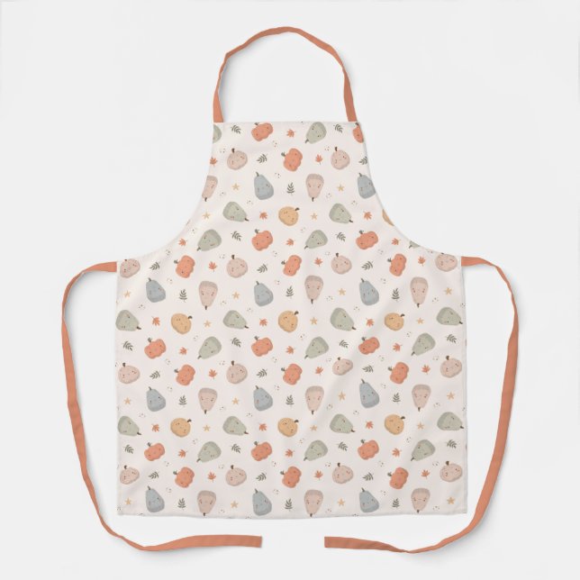 Tablier Joyeux Citrouille Motif - Apron (Recto)