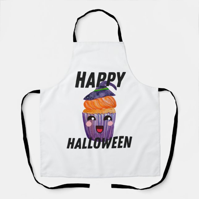 Tablier Joyeux costume d'Halloween Cupcake Halloween (Recto)