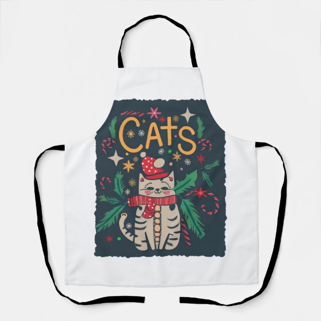 Tablier Joyeux Hallothanksmas, Halloween, Thanksgiving, Ch (Recto)