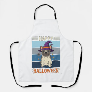 Tablier Joyeux Halloween Bouledogue Français Sorcière Toil