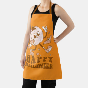 Tablier Joyeux Halloween  Citrouille de points de Polka ré
