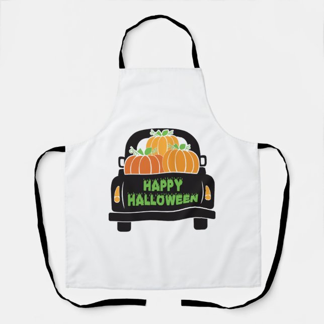 Tablier Joyeux Halloween jour 2021 custume (Recto)