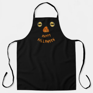 Tablier Joyeux Halloween Yeux de cuisine et nez Citrouille