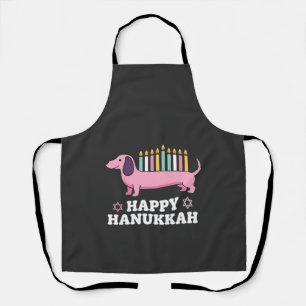 Tablier Joyeux Hanukkah chien teckel
