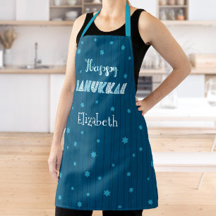 Tablier Joyeux Hanukkah Typographie Moderne Fantaisiste Sa