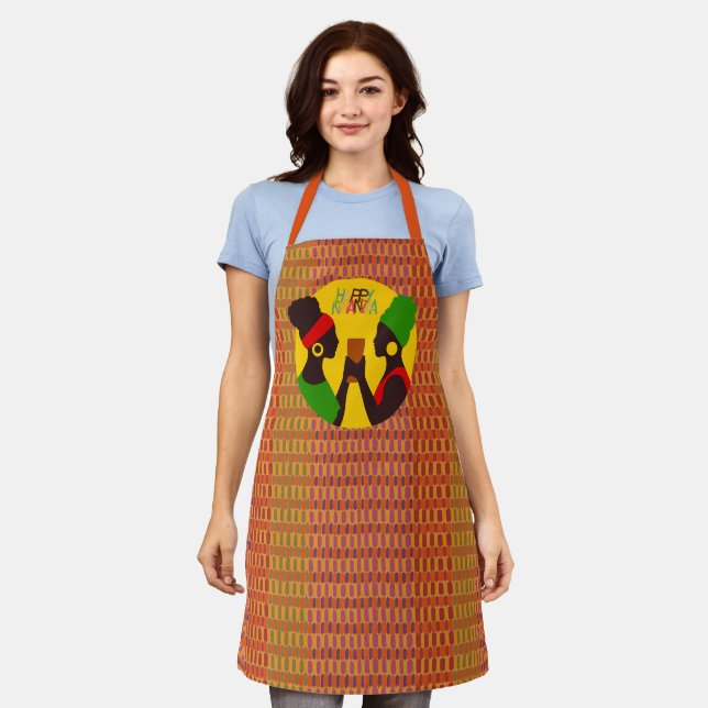 Tablier Joyeux Kwanzaa Apron (Porté)