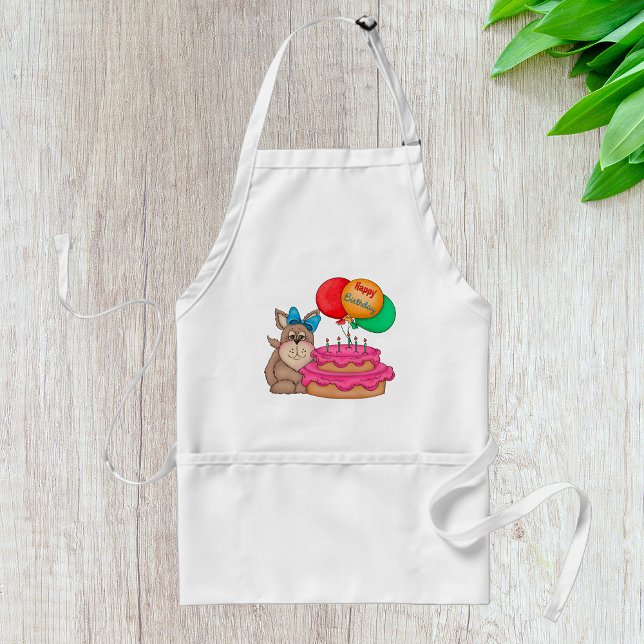 Tablier Joyeux Marionnette mignonne avec ballons et gâteau (Créateur téléchargé)