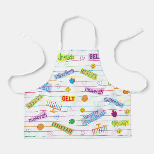 Tablier Joyeux Motif de Chanukah
