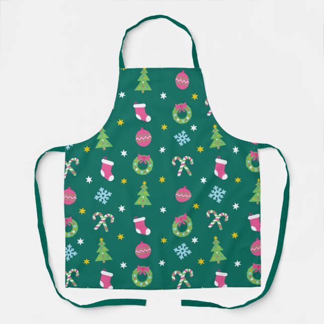 Tablier Joyeux motif de Noël (Recto)