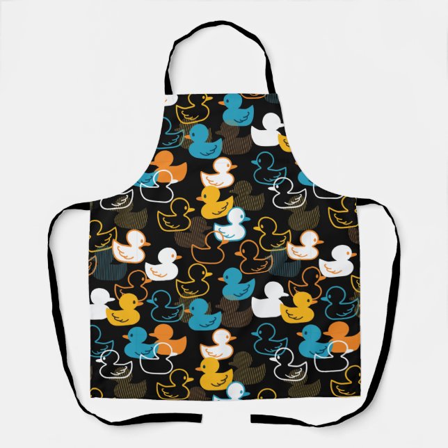 Tablier Joyeux Motif nager une patte de canards (Recto)