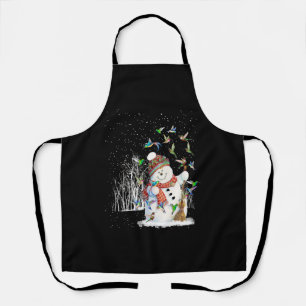 Tablier Joyeux Noël au colibri Snowman