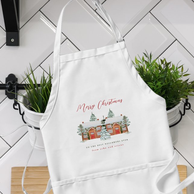Tablier Joyeux Noël aux meilleurs voisins jamais (Créateur téléchargé)