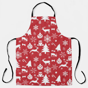 Tablier Joyeux Noël : Collection Vintage rouge