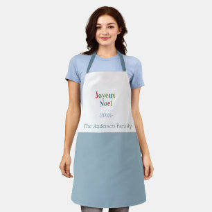Tablier Joyeux Noel coloré Noël français