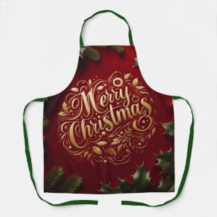 Tablier Joyeux Noël de verdure