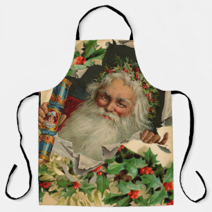 Tablier Joyeux Noël Père Noël Holly
