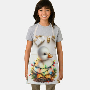 Tablier Joyeux Noël Petit Canard Tangé Dans Les Lumières