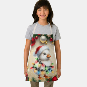 Tablier Joyeux Noël Petit Canard Tangé Dans Les Lumières