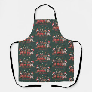 Tablier Joyeux Noël Santa Renne Dachshund Saucisse 