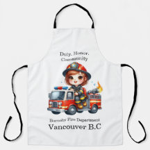 Joyeux pompier conduit camion rouge