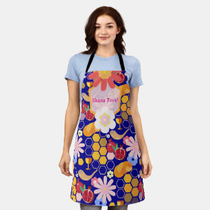 Tablier Joyeux Rosh Hashanah Juif Nouvel An Modèle Floral