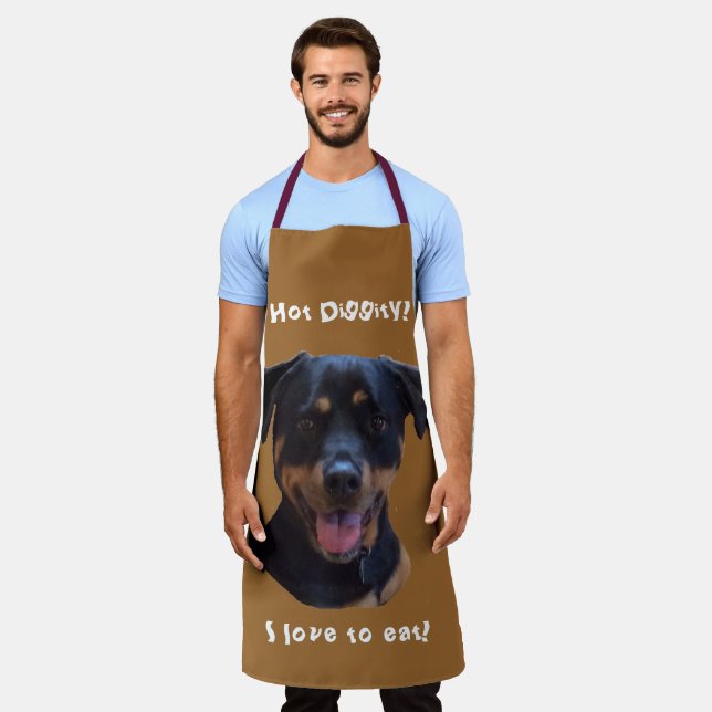 Tablier Joyeux Rottweiler Apron amoureux de la famille (Porté)