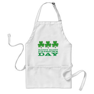 Tablier Joyeux Saint Patrick's Day Shamrock Verte Clover