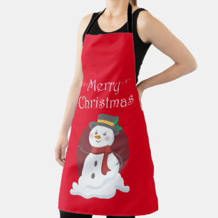 Tablier Joyeux Snowman de Noël