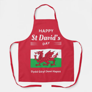 Tablier Joyeux St David's Day Dydd Gala Gallois Dewi Hapus