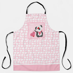 Tablier Joyeux Valentines Jour Coeurs de chiot rose