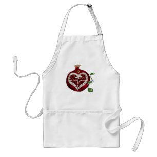 Tablier Judaica Pomegranate Heart Hanoukka Rosh Hashanah