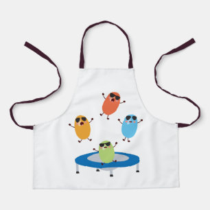 Tablier Jumping mignon Haricots de bonbons portant des lun