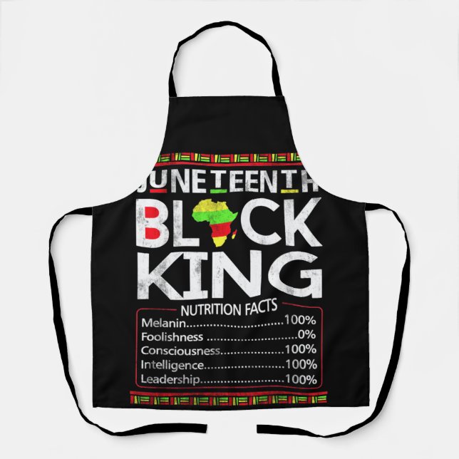 Tablier Juneteenth Black King Melanin Dad Fathers Day (Recto)