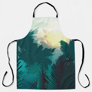 Tablier Jungle tropicale : Paysage matinal Vintage.