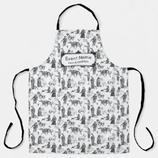 Tablier JUNIOR Handlers Chien Show Black Toile avec nom pe
