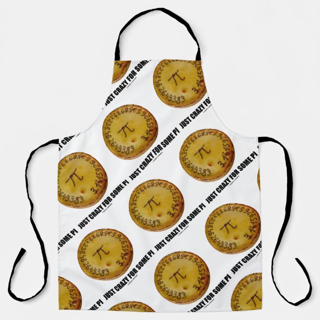 Tablier Juste Fou Pour Certains Pi (Humour Pi / Pie Math) (Recto)