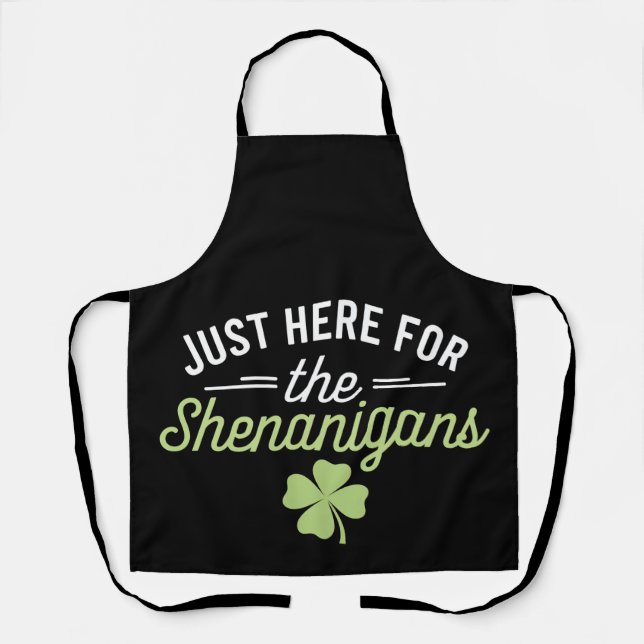 Tablier Juste ici pour la Saint Patrick des Shenanigans (Recto)