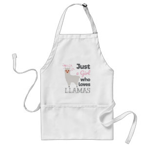 Tablier Juste une fille qui aime des lamas