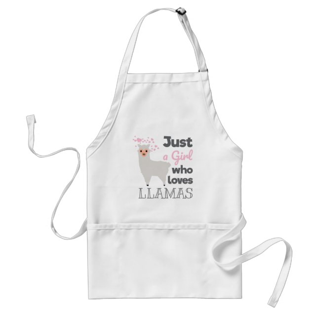 Tablier Juste une fille qui aime des lamas (Devant)
