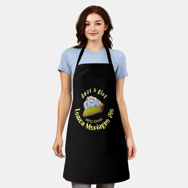 Tablier Juste une fille qui aime la tarte meringue au citr (Porté)
