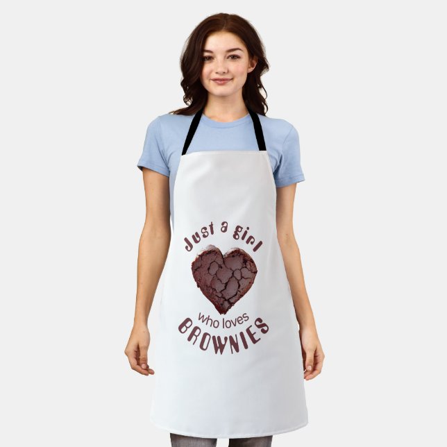 Tablier Juste une fille qui aime les brownies (Porté)