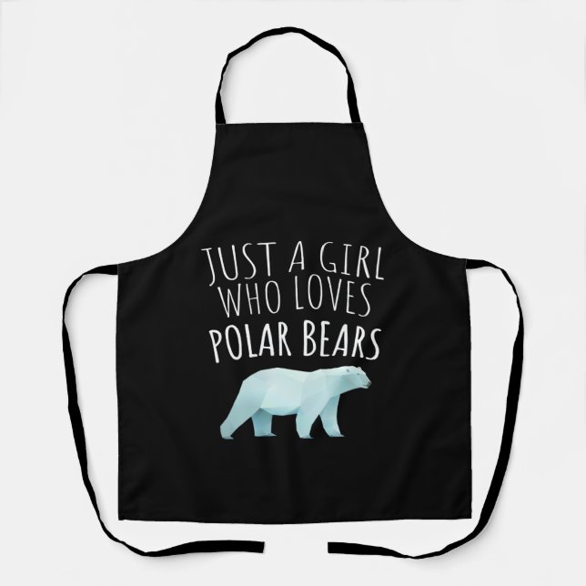 Tablier Juste une fille qui aime les ours polaires Amoureu (Recto)