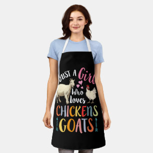 Tablier Juste Une Fille Qui Aime Les Poulets Chèvres Agric
