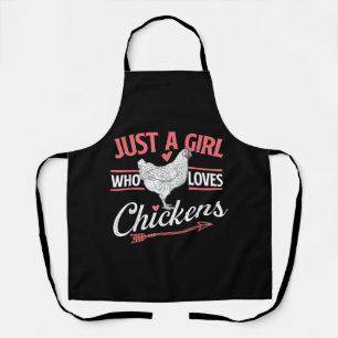 Tablier Juste Une Fille Qui Aime Les Poulets - Pou Louveur