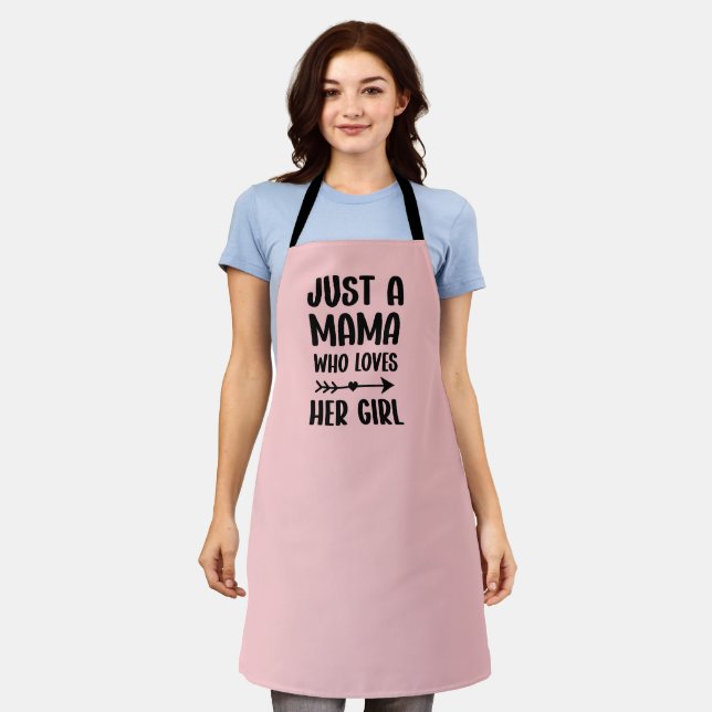 Tablier Juste une maman qui aime sa fille Fête des mères C (Porté)