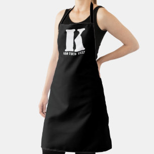 Tablier K Monogramme classique tendance mariage personnali