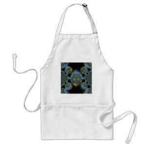 Tablier Kaleidoscope bleu et jaune Imprimer