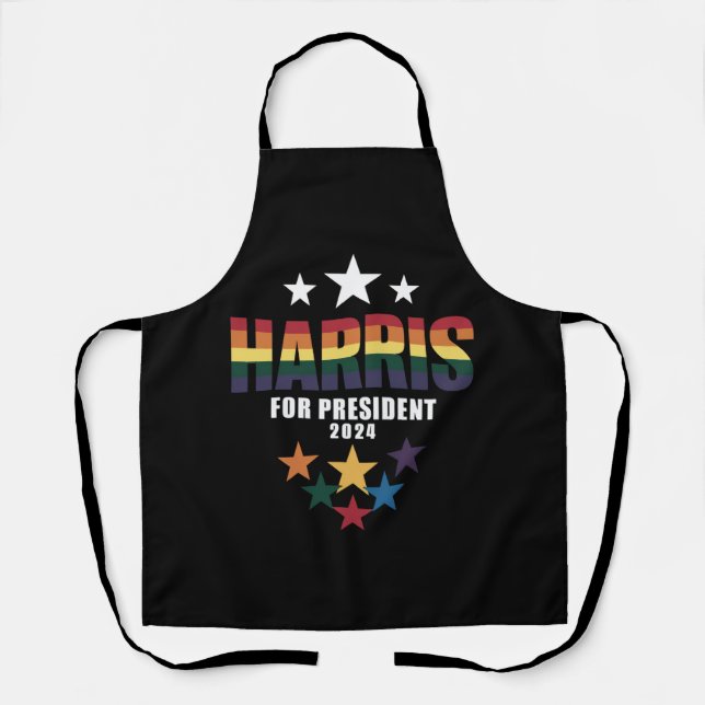 Tablier Kamala Harris Rainbow Gay pride élection LGBT 2024 (Recto)